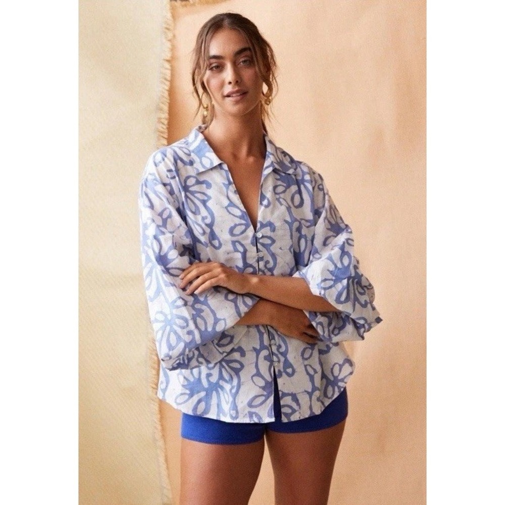 Kinga Csilla Umie Blouse Size 8 Oversized Cotton